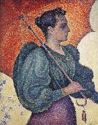 Paul Signac woman with a parasol oil painting artist
